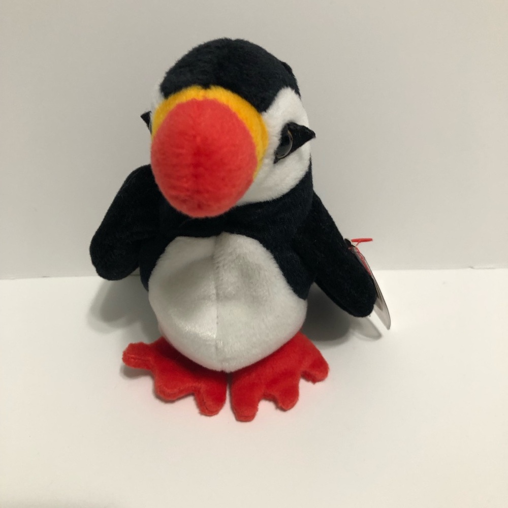 Ty beanie baby collection‎ Plush Puffin with orange and Black Features